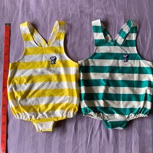 Green Snoopy baby 1yo swimsuit